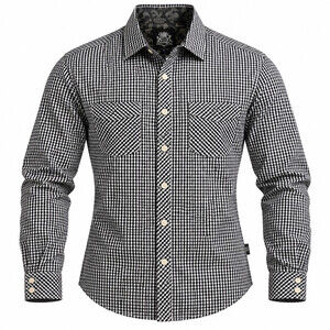 English Laundry Men’s Gray White Blue Button Up Shirt Long Sleeve NWOT